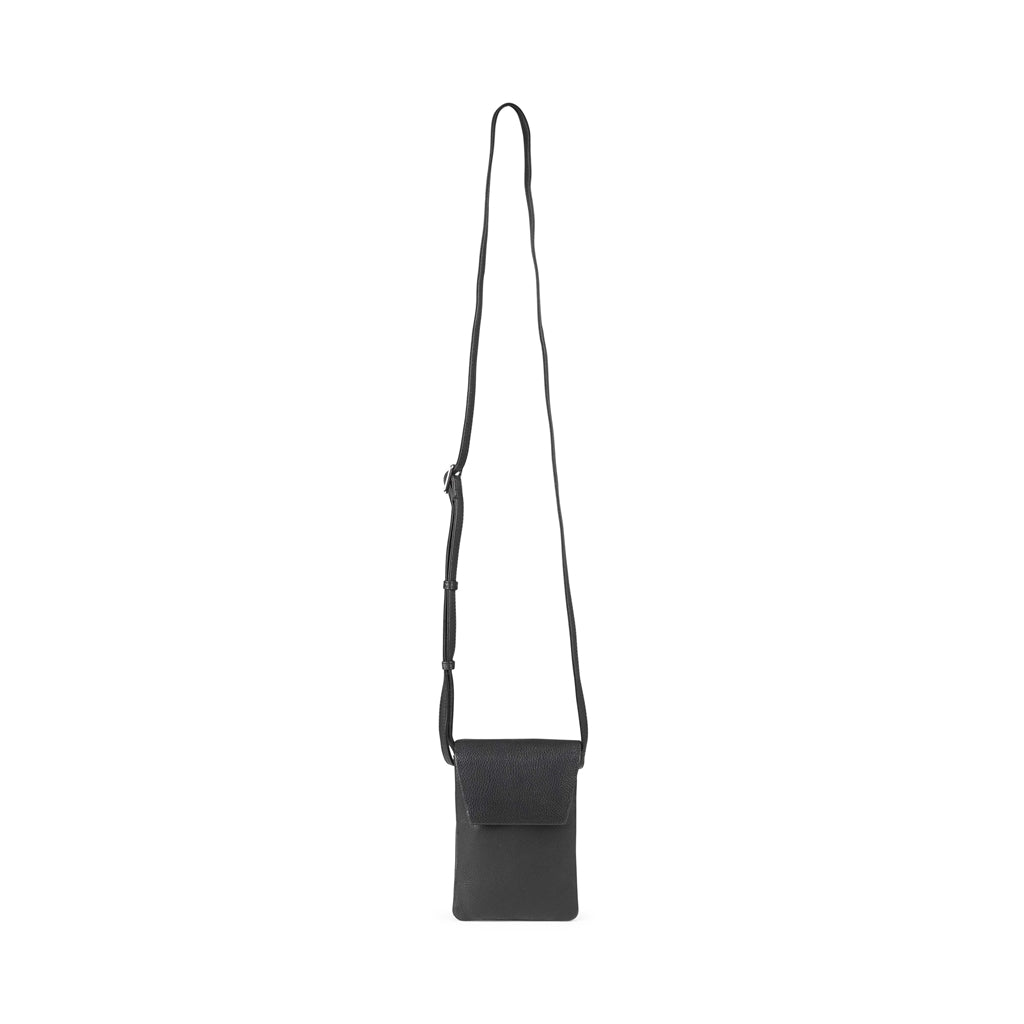 Crossbody mobiltaske Mara. Sort. Læder