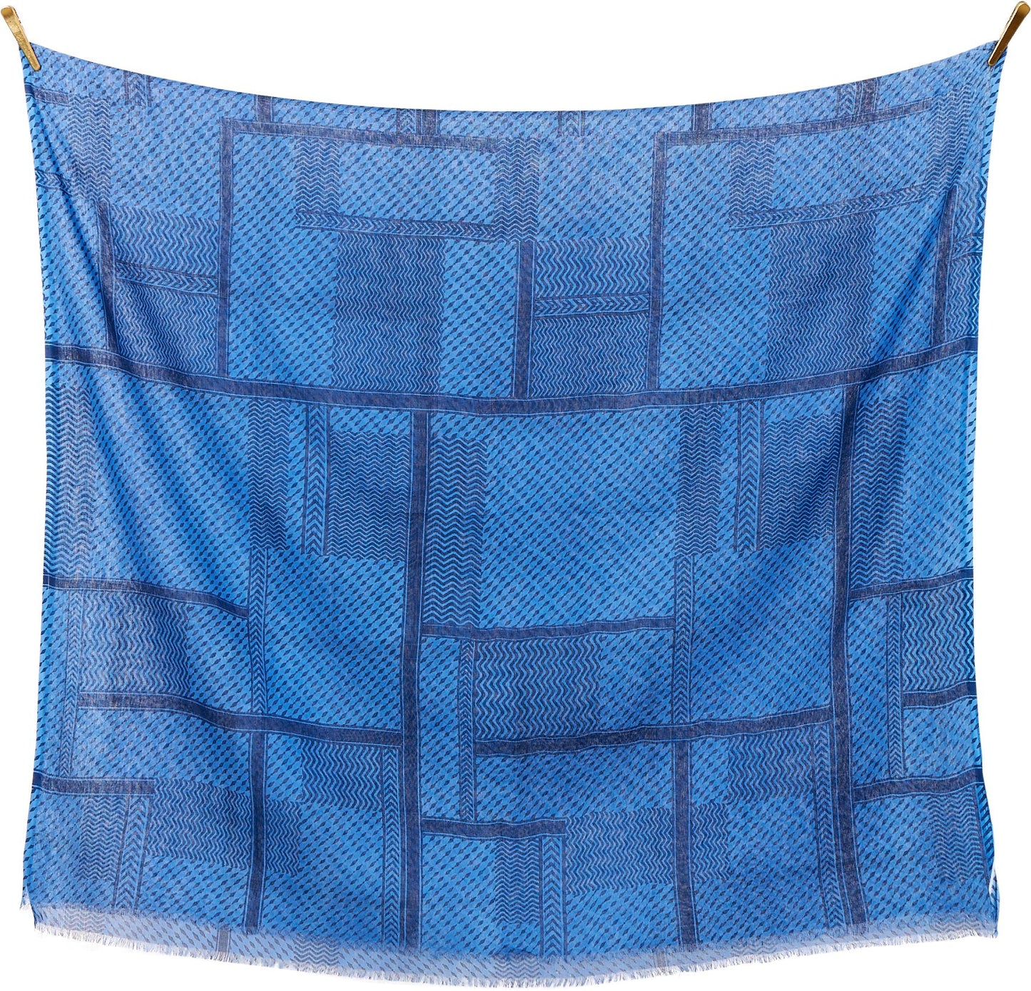 Partisanenschal. 50 % Baumwolle, 50 % Modal. Blau. Bella Ballou