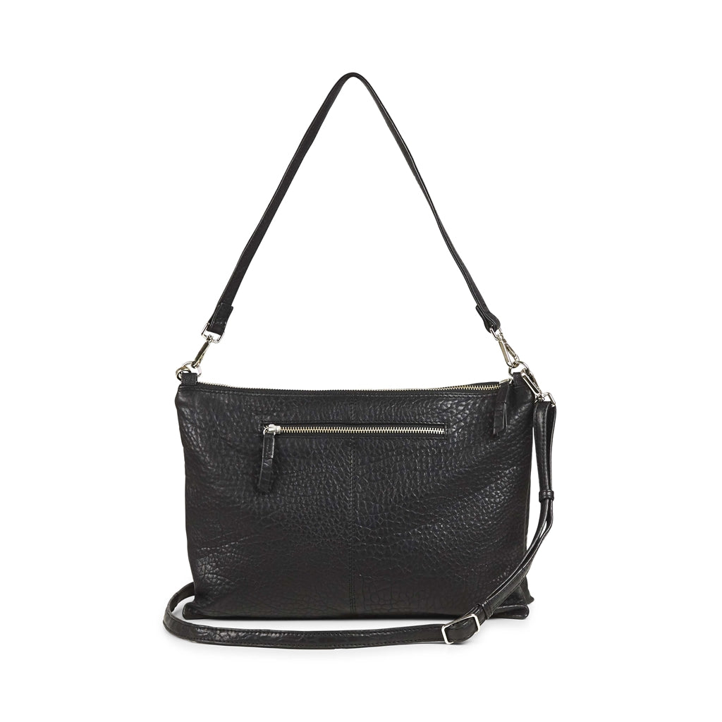 Sort skuldertasker i ægte læderskind. Markberg