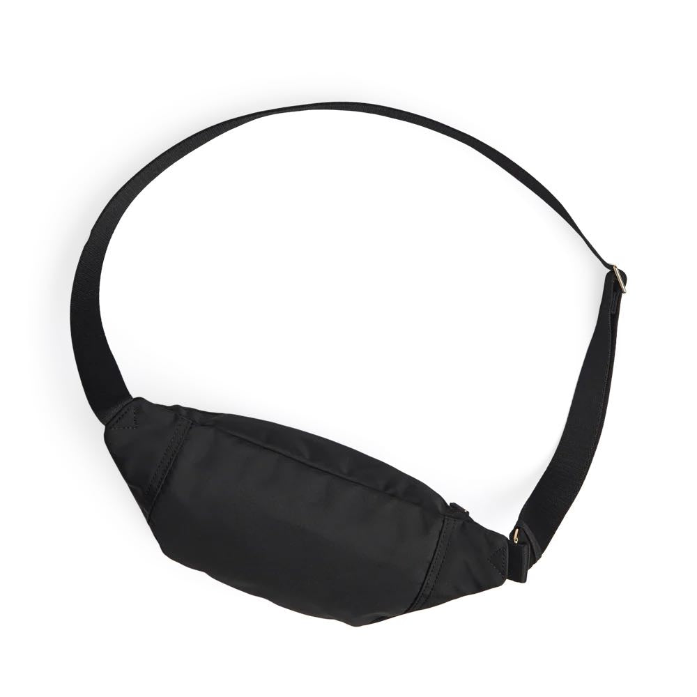 CargoMBG Gürteltasche. Unisex. Schwarz mit Golddetails. Recyceltes Polyester. Markberg