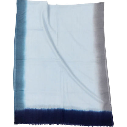 Dip It Schal für Damen. 100 % Wolle und Kaschmir. Längliche Form. Blau. Bella Ballou