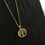 Love Tree of Life. Vandfast halskæde smykker. 18K guldbelagt. Unisex. Dansk Copenhagen