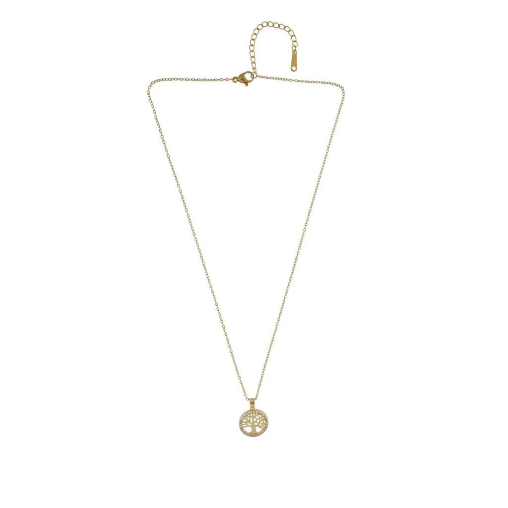 Love Tree of Life. Vandfast halskæde smykker. 18K guldbelagt. Unisex. Dansk Copenhagen