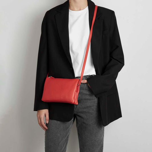 VeraMBG Crossbody taske. Grenadine. Læder grain. Markberg