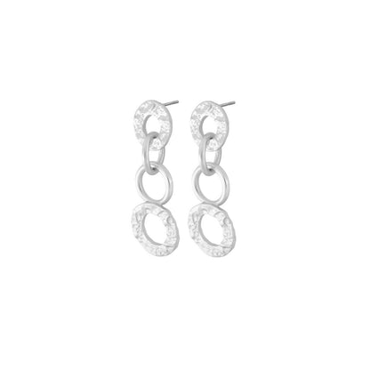 Amber Open ørering. Sølvbelagt. Dansk Copenhagen