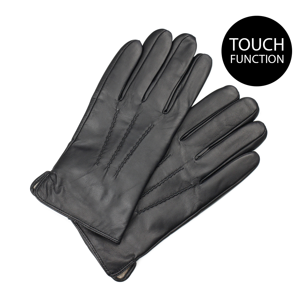 Harvey Glove herrehandsker. Touch funktion. Sort. Lammeskind. Markberg