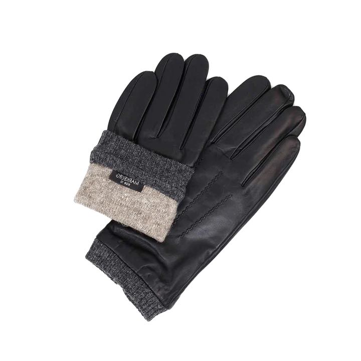 LouisMBG Glove herrehandsker. Lammeskind. Sort. Markberg