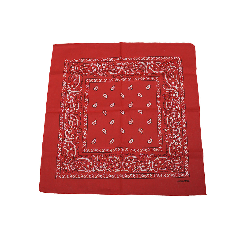 Klassisk tørklæde med bandana prints. Unisex. 100% bomuld. Rød. UpdateCPH