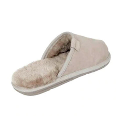 Vanuba hjemmesko til mænd. Beige. Lammeskind. Rumrum