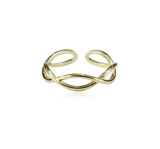 Twisted ring in gold. Adda. Everneed