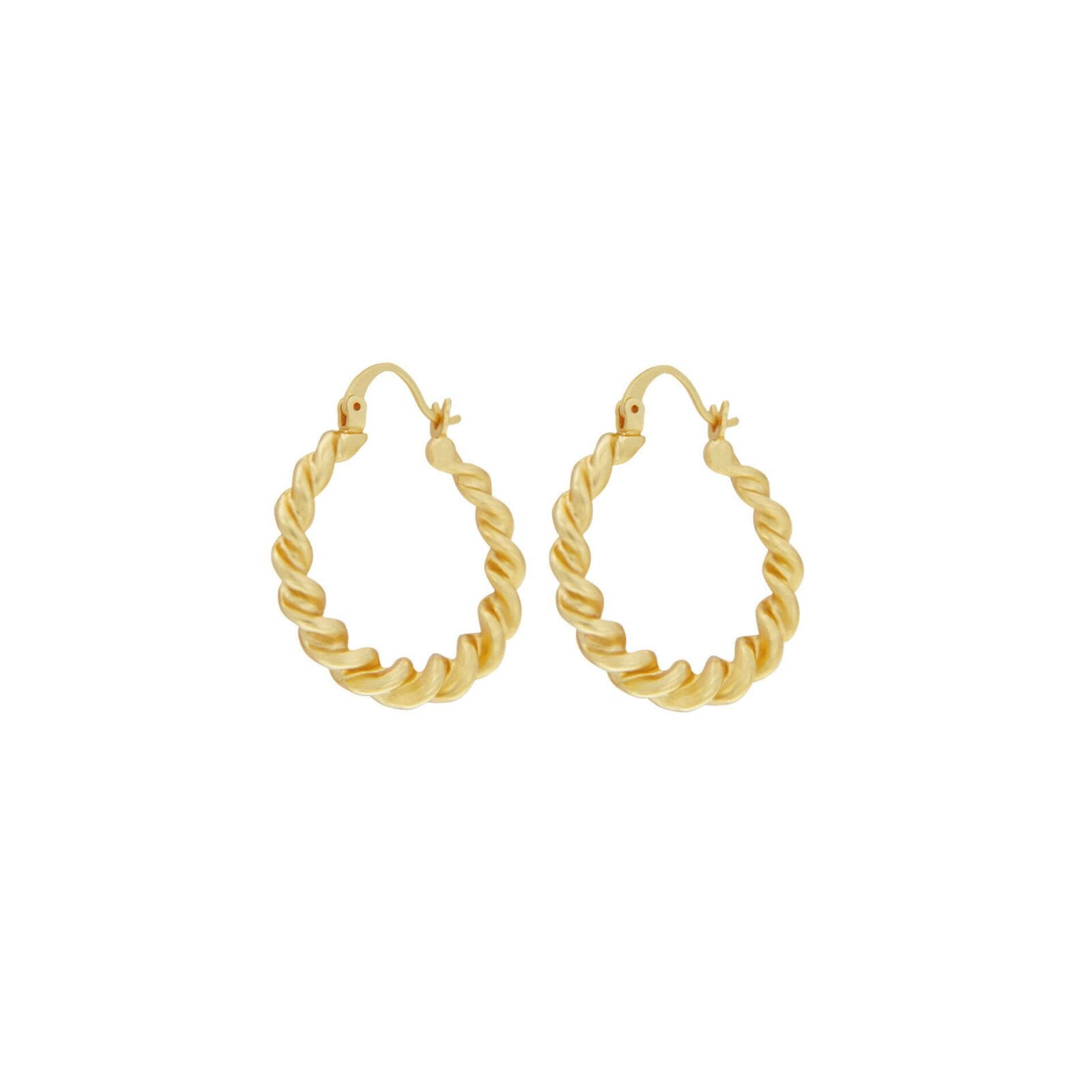 Tara Spinning Hoop øreinge. Guldbelagt. Dansk Copenhagen