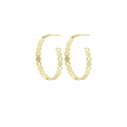 Theia Mini Dot Hoop ørering. Guldbelagt. Dansk Copenhagen