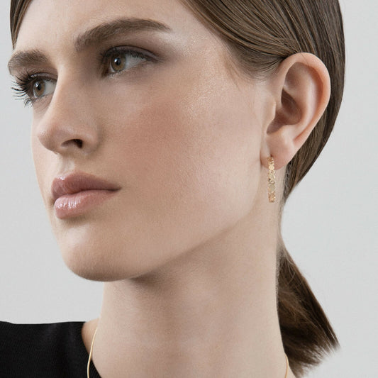 Theia Mini Dot Creolen-Ohrring. Vergoldet. Dänisches Kopenhagen