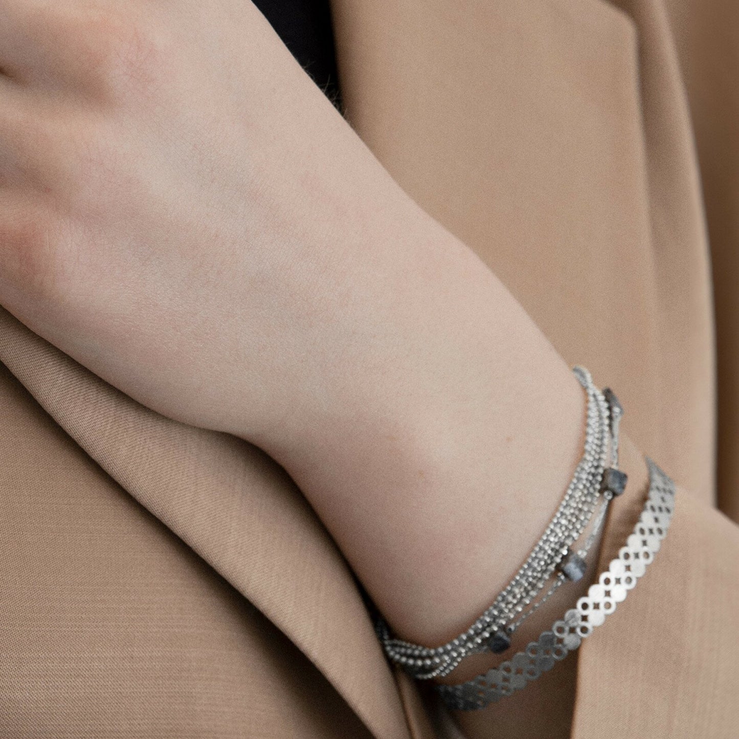 Theodora Chain bracelet. Silver plated. Danish Copenhagen