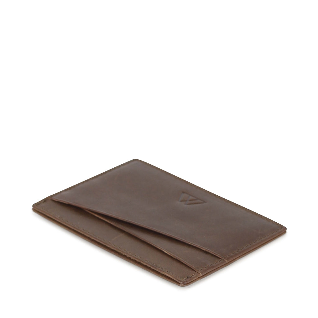 Card holder Frey, antique. Leather skin. Chestnut. Markberg
